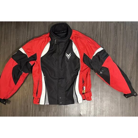 Frank Thomas Aqua Pore Advanced Padded Motorcycle Jacket Men’s Size Large Red - Picture 2 of 16